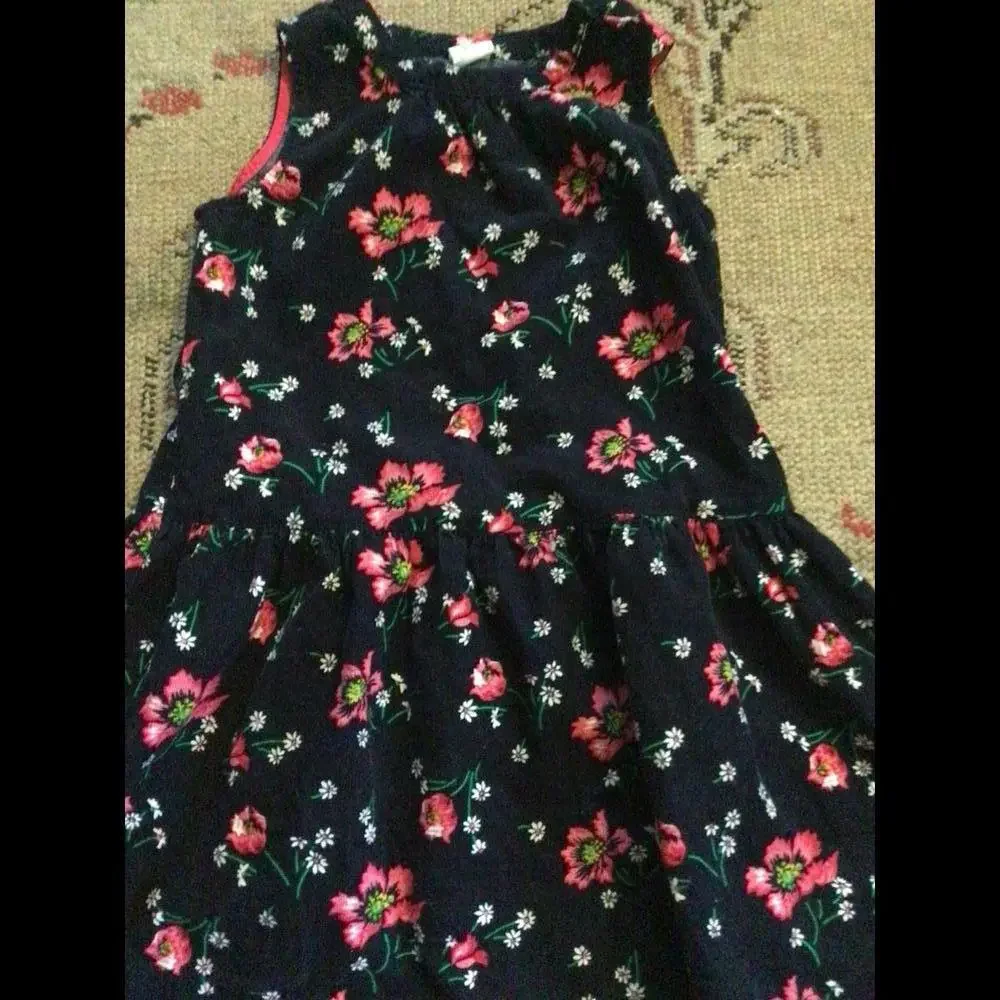 Baby Gap Navy Floral Corduroy Jumper 4 years toddler